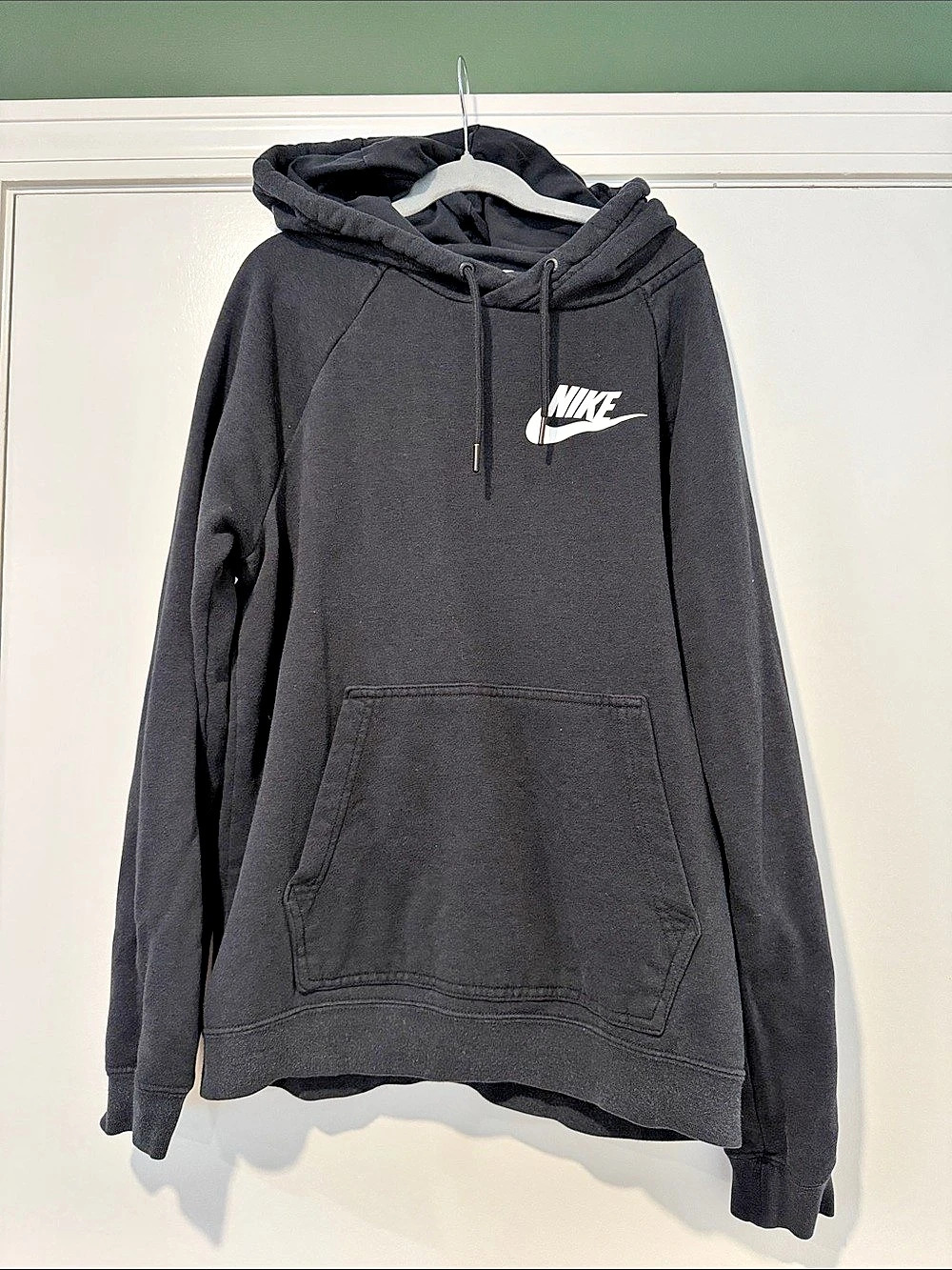 Nike Fleece Pullover Hoodie Black Size Small